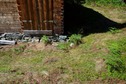 #5: The confluence point lies near the corner of a shed, in a clearing near an alpine holiday home