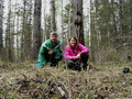 #6: Brian and Lea at the confluence, facing northwest.