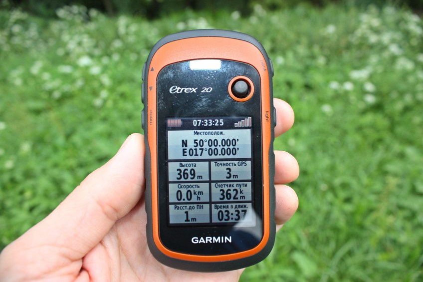 GPS instrument reading / Показания прибора