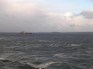 #1: View SW to Grand Jason Island (Isla Rasa Grande) from the Confluence