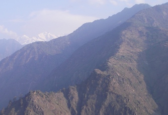 #1: Our closest view of snowy mountains near the confluence