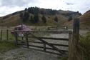 #9: The railroad crossing (and abandoned VW beetle) at the end of Heao Road, where I began my hike. 