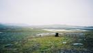 #2: View of confluence point. My backpack on the point.