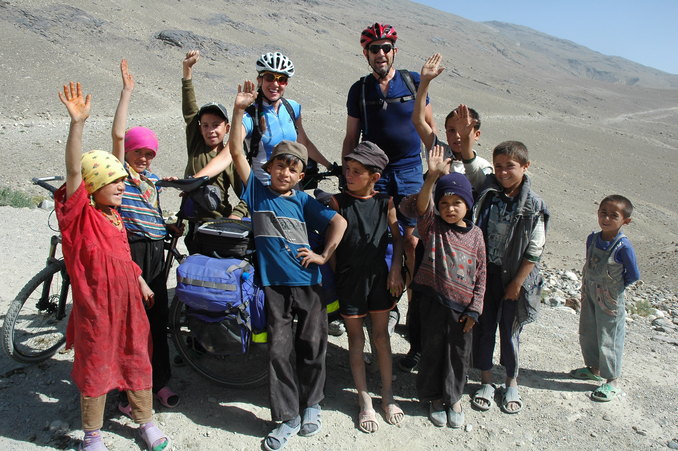 John and Devon with a group of helpers at a pass