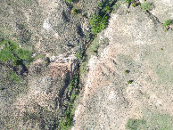 #7: Looking down on the point from a height of 120m (Texas on the left; Oklahoma on the right)