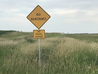 #4: Signpost about 1 mile east-southeast of the confluence. 