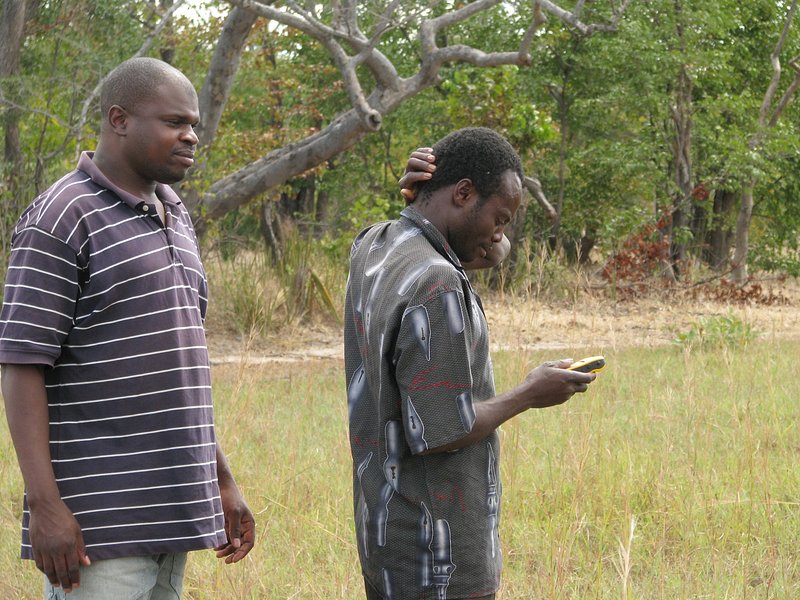 Langton and Mike, looking for the exact confluence location