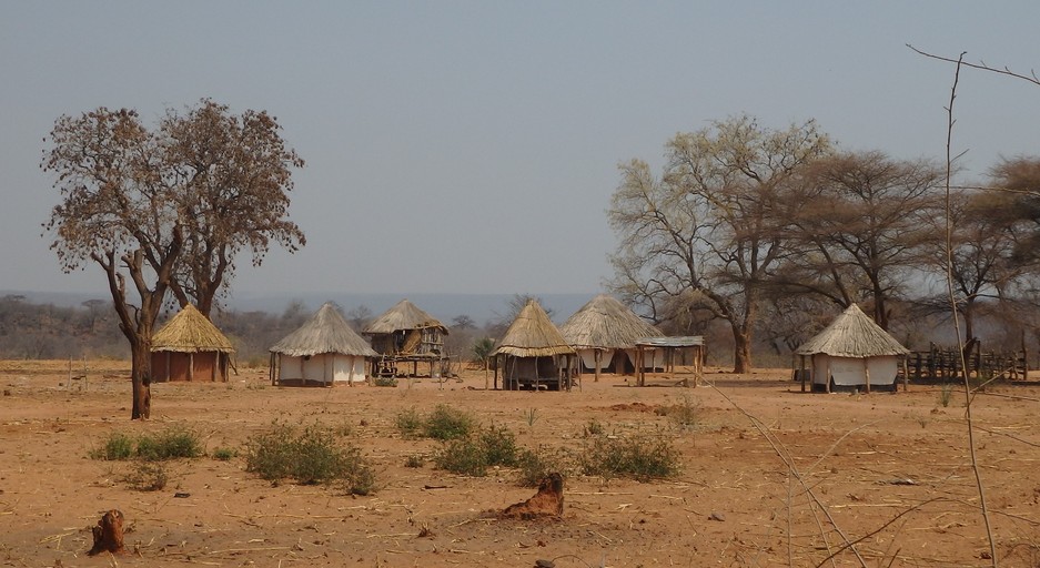 Village seen from the road